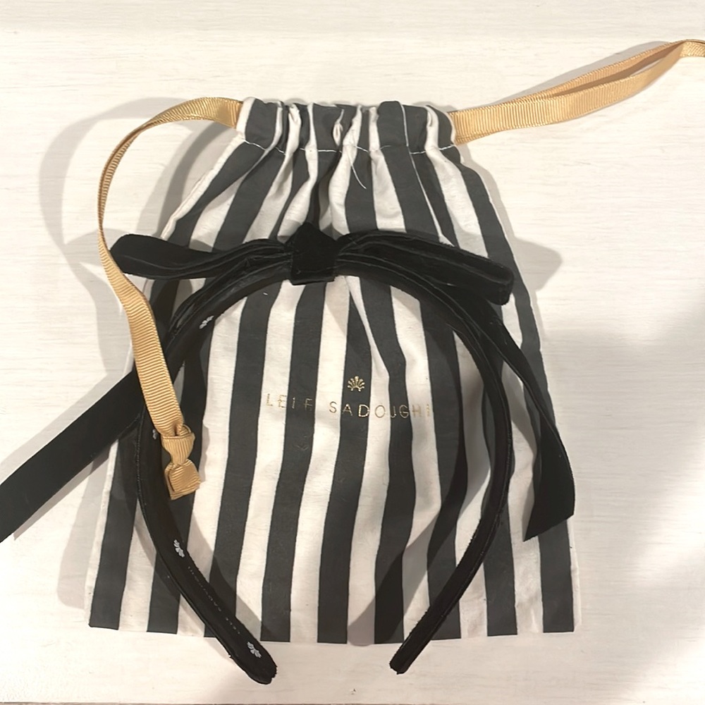 Lele Sadoughi velvet bow headband